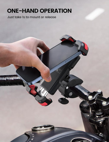 Motorcycle Phone Holder with Quick Release Clamp