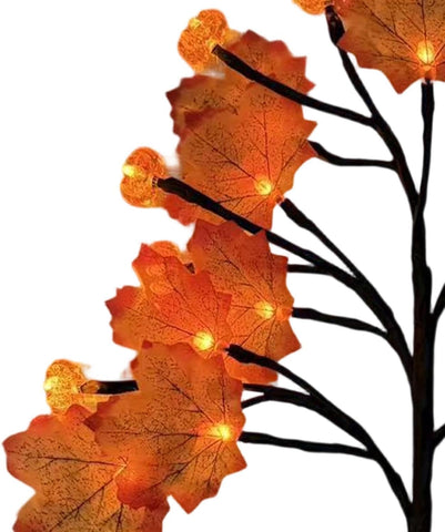 Fall Solar Lights Outdoor Decorative Maple Leaves Waterproof Thanksgiving