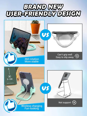 Green Thumbs Up Phone Stand – 360° Rotating Adjustable Lazy Desk Holder