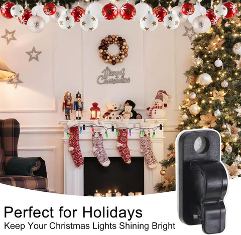 60 Pack Outdoor String Light Clips with Screw-in Hooks – Black Metal Cable Hangers for Garden, Patio, Fence & Christmas Decorations