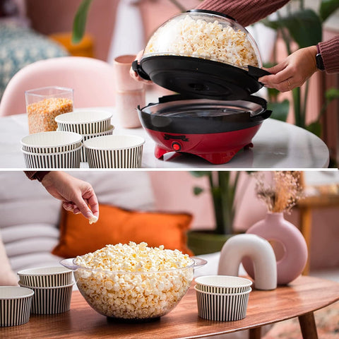 Gadgy® 800W Round Popcorn Maker – Non-Stick, Fast & Quiet Popcorn Machine