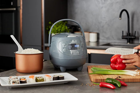 Yum Asia Panda Mini Rice Cooker – 0.63L Ninja Ceramic Bowl, Fuzzy Logic, 8 Cooking Functions, LED Display, 220-240V