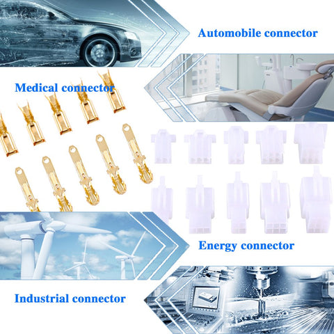 Glarks 580Pcs 2.8mm Pitch 2 3 4 6 9 Pin Wire Connectors Housing Terminal, Male & Female Plug Housing and Pin Header Crimp Wire Terminals Connector Assortment Kit for Motorcycle, Bike, Car, Boats