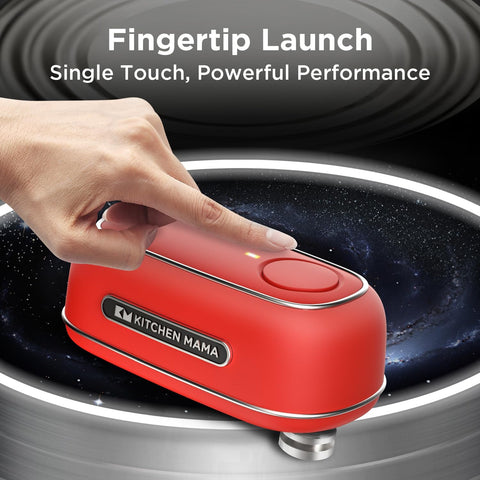 Kitchen Mama Orbit One Rechargeable Electric Can Opener – Red