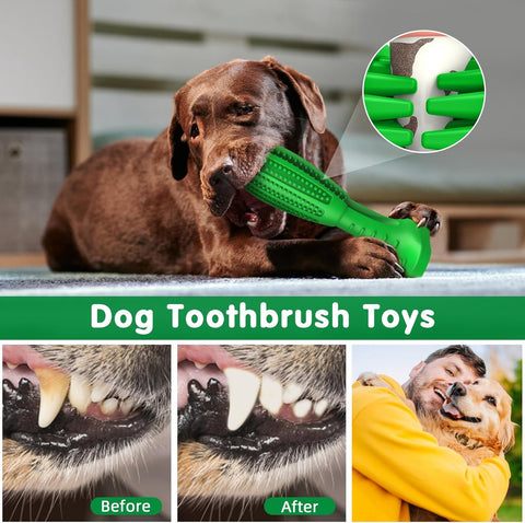 Dog Chew Toy Natural Rubber Dental Cleaning Stick