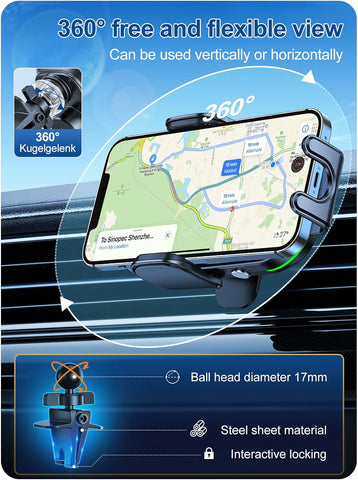 Auckly 15W Qi Wireless Car Charger Mount