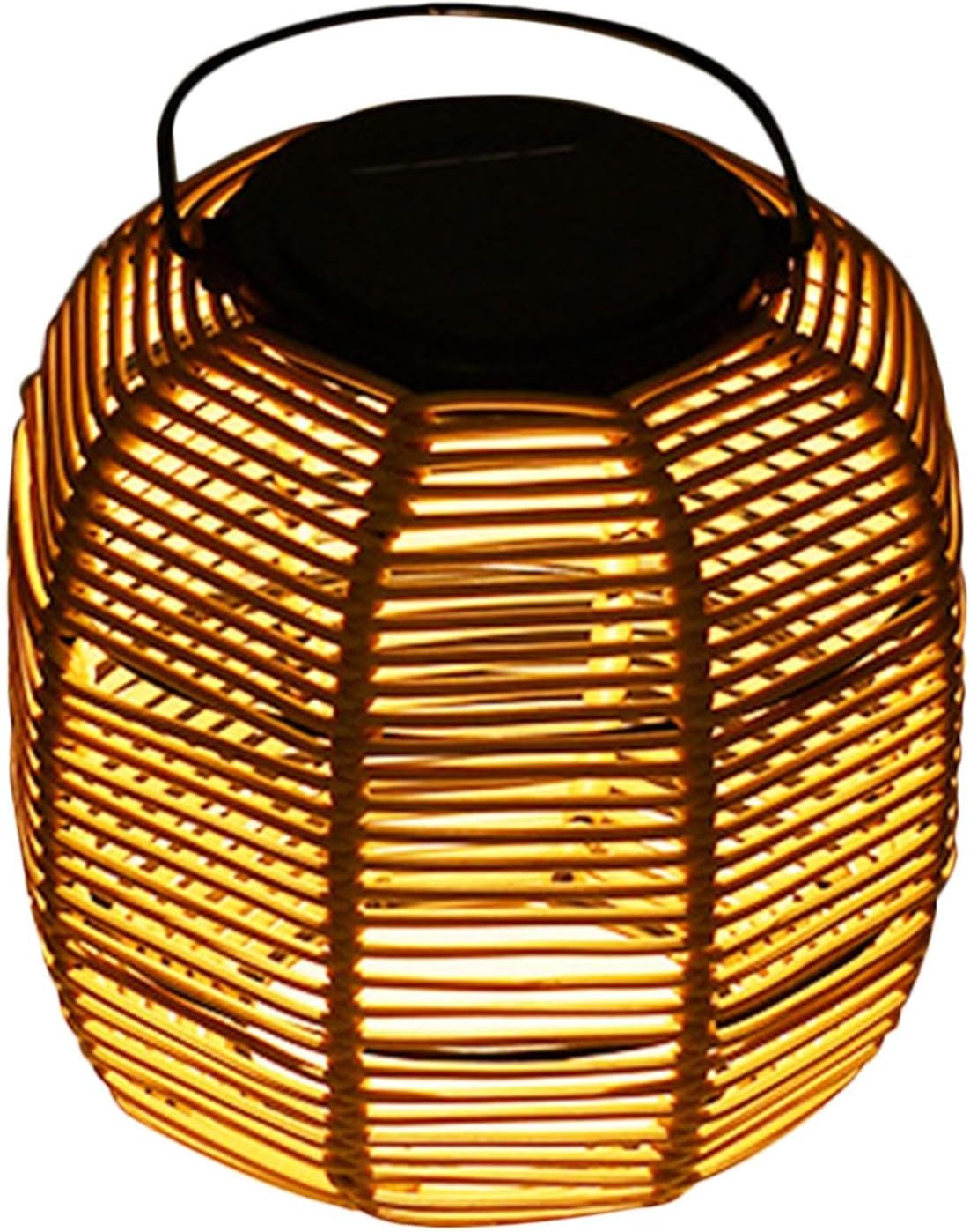 Rattan Solar Lights for Outside Rattan Woven Japanese Style Ambient