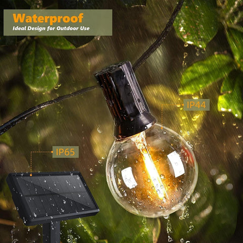 Outdoor waterproof solar string lights for fence, gazebo, balcony.

