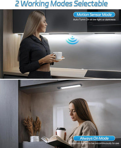 Rechargeable LED Under Cabinet Lights - Motion Sensor Wardrobe Lights