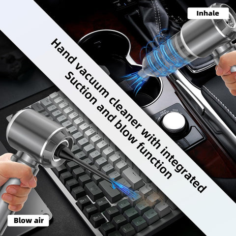 Handheld Vacuum Cleaner 22000Pa Cordless Silver Gray, Mini Hoover