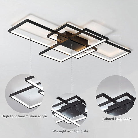 Ceiling light fixture with detailed components on a white background