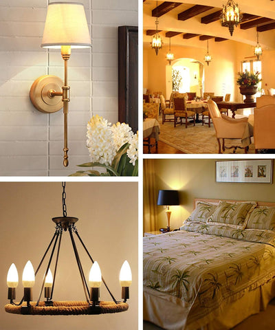 E14 LED Candle Bulbs 6W Warm White 2700K 6 Pack