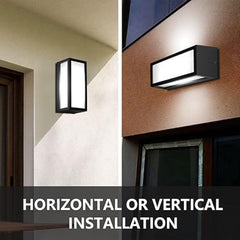 Simple wall-mounted outdoor light installation with included hardware and wiring setup