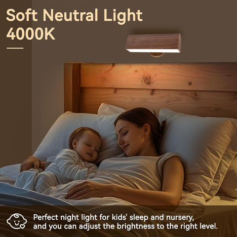 2 Pack Rechargeable Magnetic Wall Lights 360° Rotatable