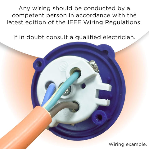 Status 3Pin Weatherproof Connector Plug, 3Pin Blue Industrial Plug, 16amp, Perfect for Camping Caravan, Motorhome, IP44, for Construction Sites, Campervan, 16AP1PK10