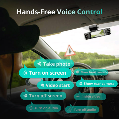 BOTSLAB 3K 4-Channel Dash Cam for Cars, 3K/4K Front + 1080P Side & Rear Cameras, 560° Coverage, Built-in 5.8GHz WiFi & GPS, Voice Control, 128GB SD Card Included