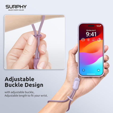SURPHY Wrist Strap Lanyard for Phone 2 Pack Adjustable Lilac & Lilac Purple