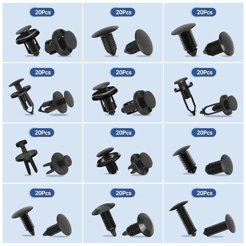 240PCS Car Push Retainer Clips & Auto Fasteners Assortment Set