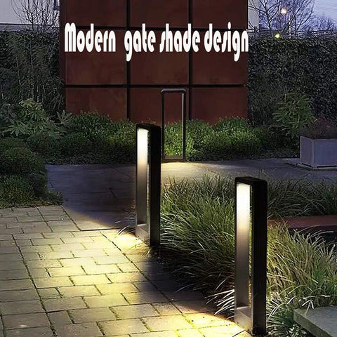 Outdoor Landscape Garden Bollard Lights, 9W LED Warm Light Waterproof Pathway Floor Lighting Aluminum Outside Black Metal Fixture Landscaping Lights for Yard, Walkway IP65 Mains Powered(3000k-67cm)