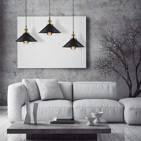 Bronze Table Lamp with Black Lampshade, 22 cm E27 Light Fitting Set, Elegant Decorative Lighting for Bedroom, Living Room & Bedside Tables