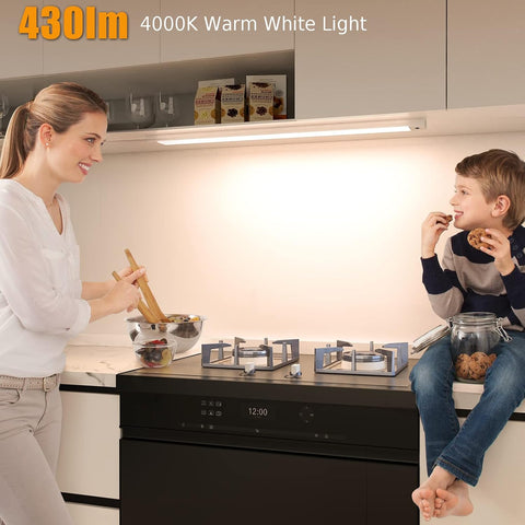 Under Cabinet LED Light 41cm Hand Wave Sensor Dimmable 4000K 430lm