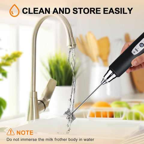 Rechargeable Milk Frother Handheld 3 Speed Electric Drink Mixer Wand