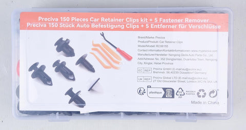 Preciva 155pcs Car Retainer Clips Set – Universal Bumper & Trim Fasteners Kit