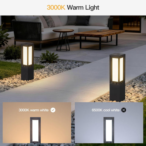 MVBT 24" Solar Pathway Lights Outdoor IP65 Waterproof Landscape Path Lights