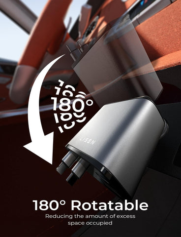 LISEN 69W Retractable Car Phone Charger USB-C Fast Charge