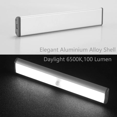 10 LED Rechargeable Motion Sensor Cabinet Lights – Magnetic, Stick-On Night Lights for Wardrobe, Closet & Cupboard Use – Auto On/Off Under Cabinet Lighting