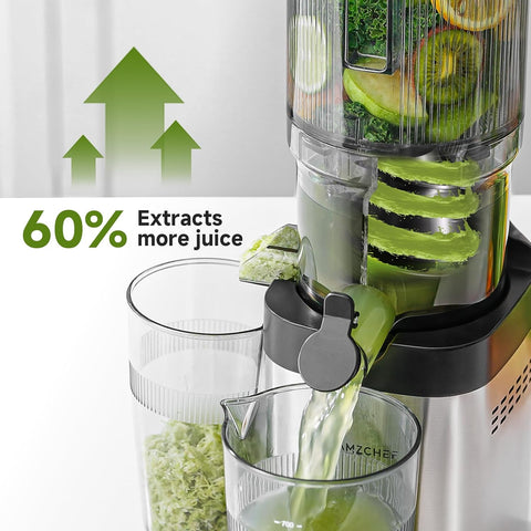 Cold Press Juicer 1.8L 142mm Chute Slow Masticating Machine