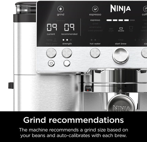 3-in-1 Espresso, Cold Brew & Filter Coffee Maker: Integrated Grinder, Automatic Milk Frother, Easy Barista Assistant Technology
