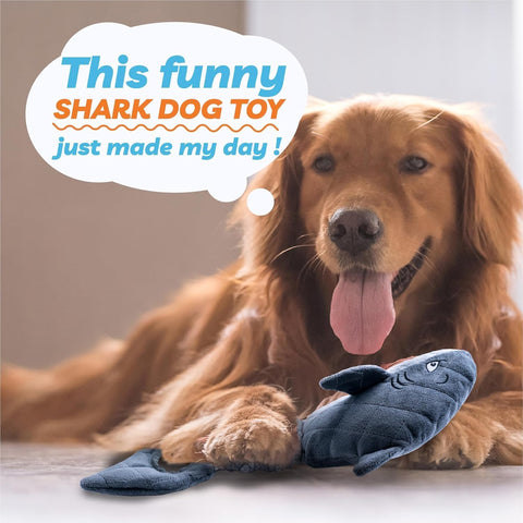 Legend Sandy Grey Shark Dog Toy – Large Interactive Chew Toy