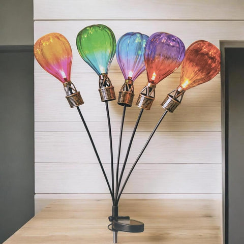 Solar Balloon Garden Stake Light – Outdoor Decorative LED Pathway Lamp, Colour Changing Balloon Style, Automatic Night Lighting, Lawn Patio Yard Decor (2)