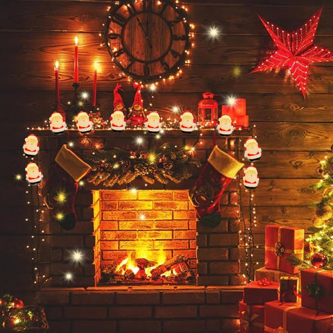 Gothy Santa String Lights 8.5Ft – Plug-in Waterproof Christmas Decorations for Indoor & Outdoor