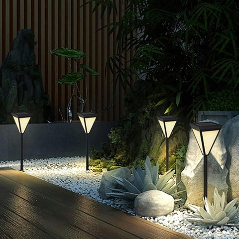 Pathway Lighting Solar Garden Lights, Solar Lights Outdoor Garden, Solar Powered Stake Lights, Path Lights for Patio Driveway Pathway Walkway Decoration