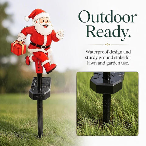 Christmas Solar Stake Light, Santa Claus Waterproof Outdoor Garden Lamp