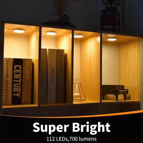 Dimmable LED Under Cabinet Kitchen Lights with Remote Control 4 Pack