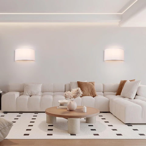 Wall Light with Switch E27 Fabric Bedside Sconce