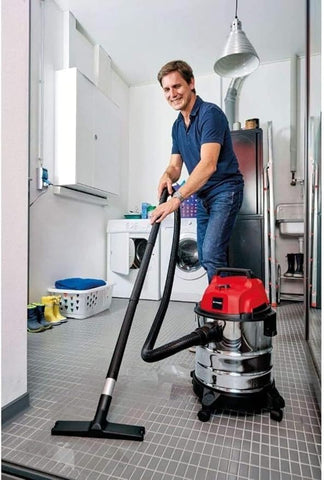 Einhell TC-VC 1820 S Wet and Dry Vacuum Cleaner – 1250W, 20L Stainless Steel Tank, Blow Function & Accessories Set