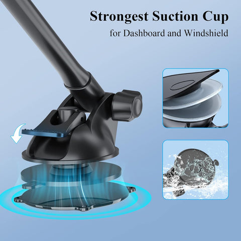 MagJIEYX MagSafe Car Mount Wireless Charger with Gooseneck Arm and 18W Adapter