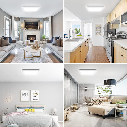 24W LED Ceiling Light – 6000K Daylight White, IP54 Waterproof, Ultra-Slim Flush Mount