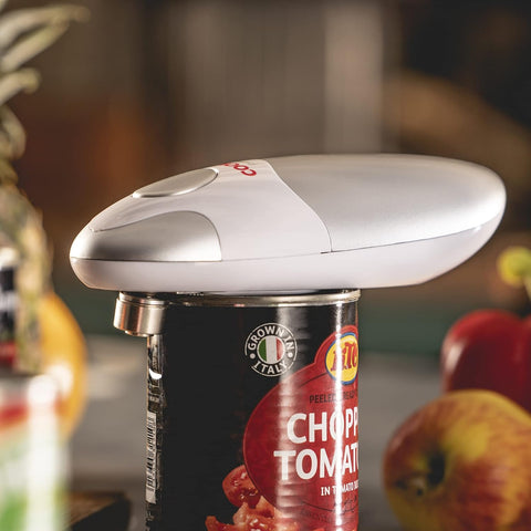Cooks Professional Electric Can Opener – Silver, Cordless, Hands-Free