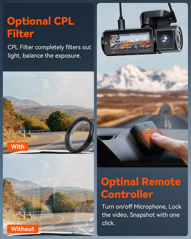 Vantrue N4 Pro 4K 3 Channel Dash Cam with GPS and WiFi
