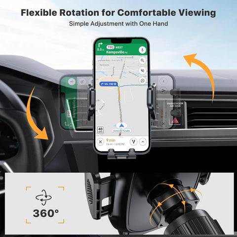 Miracase 2025 Black Car Phone Holder 360° Rotation Vent Mount