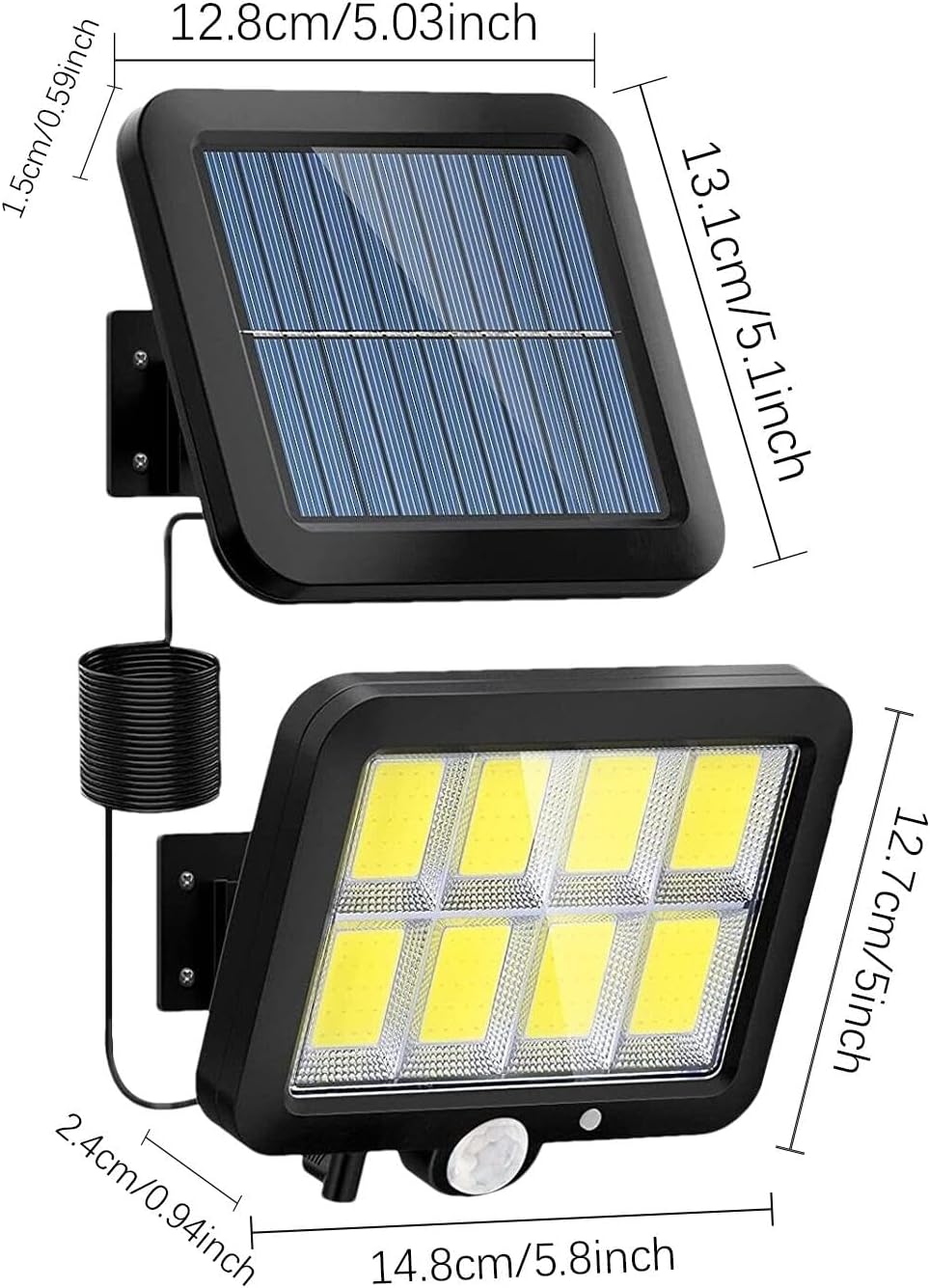 PIR motion sensor solar garden light


