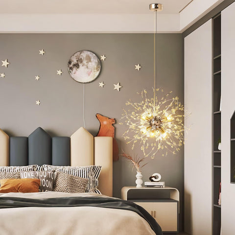 Chandeliers Ceiling Light, Modern Chandeliers Pendant Light, 8-Light Golden Crystal Flush Mount Ceiling Light Fixture for Living Room, Bedroom, Dining Room, Kitchen
