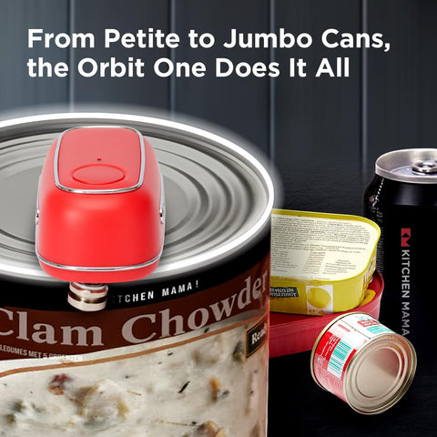Kitchen Mama Orbit One Rechargeable Electric Can Opener – Red