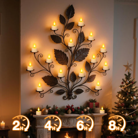 Rechargeable LED Tea Lights Set of 6, Flameless Electric Candles with USB-C Charging, Remote Control & Timer for Home, Bedroom & Festive Décor