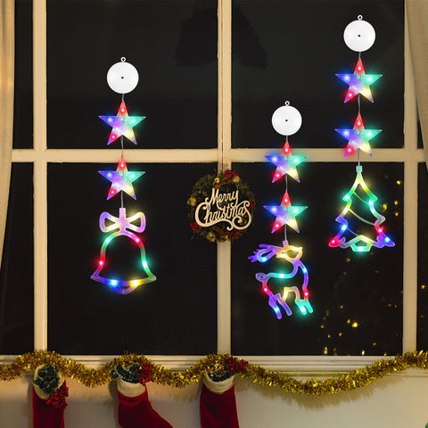 Colorful LED hanging lights for window decoration